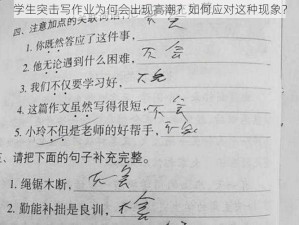 学生突击写作业为何会出现高潮？如何应对这种现象？