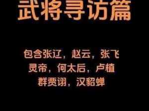 群雄逐鹿：武将寻访攻略，揭秘如何招募得力战将