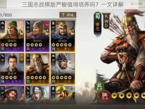 三国志战棋版严畯值得培养吗？一文详解