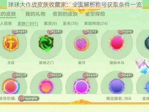 球球大作战皮肤收藏家：全面解析称号获取条件一览