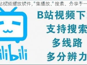 B站视频播放软件，集播放、搜索、分享于一体