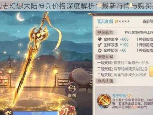 三国志幻想大陆神兵价格深度解析：最新行情与购买指南