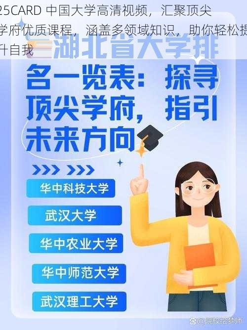 25CARD 中国大学高清视频，汇聚顶尖学府优质课程，涵盖多领域知识，助你轻松提升自我