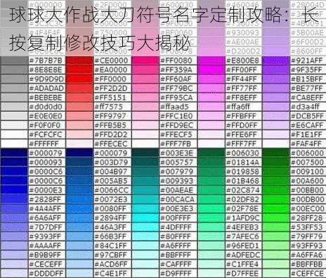 球球大作战大刀符号名字定制攻略：长按复制修改技巧大揭秘