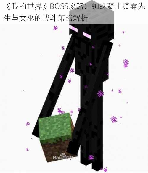 《我的世界》BOSS攻略：蜘蛛骑士凋零先生与女巫的战斗策略解析