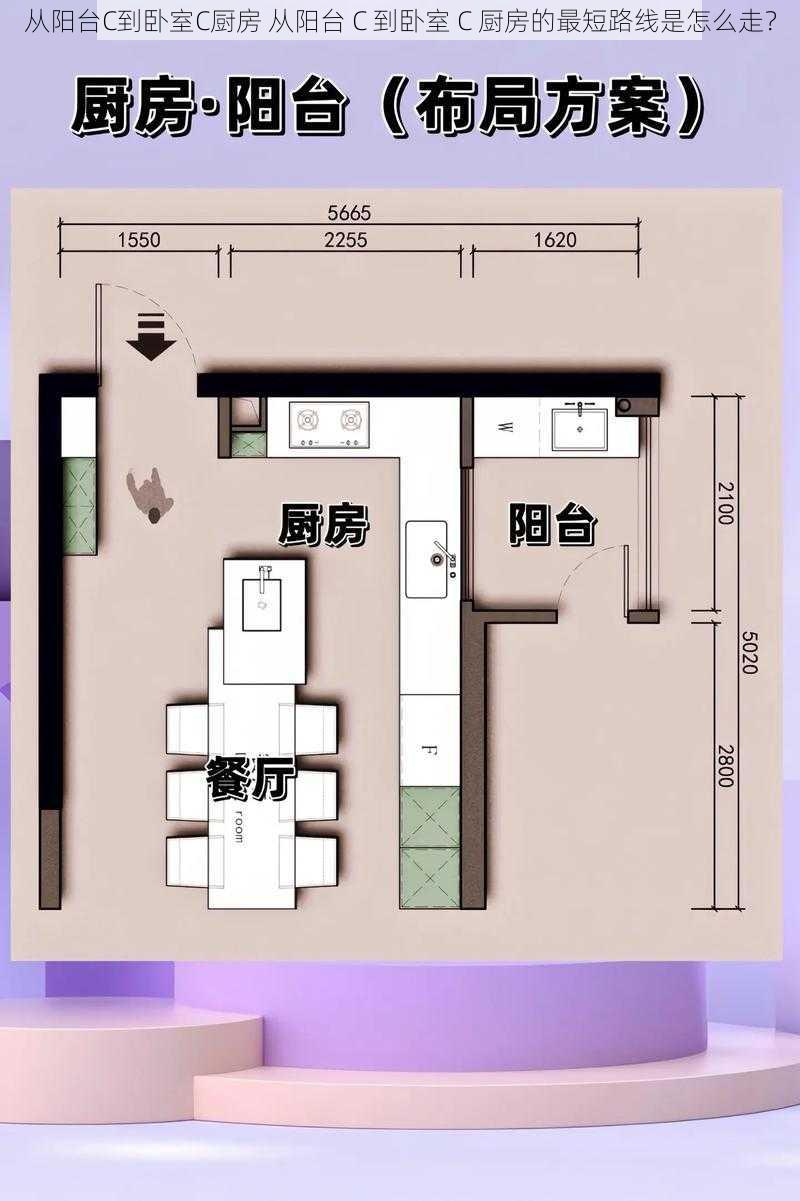 从阳台C到卧室C厨房 从阳台 C 到卧室 C 厨房的最短路线是怎么走？