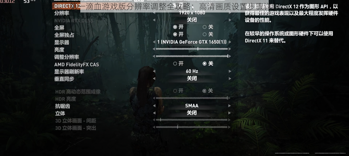 第一滴血游戏版分辨率调整全攻略：高清画质设置步骤详解
