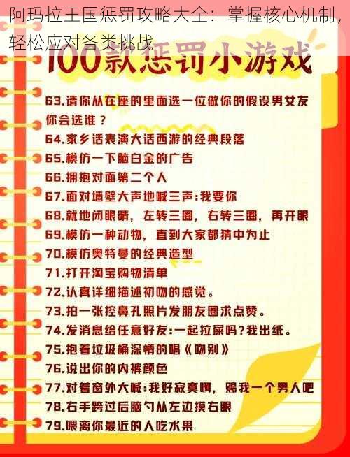 阿玛拉王国惩罚攻略大全：掌握核心机制，轻松应对各类挑战