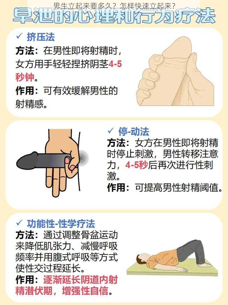 男生立起来要多久？怎样快速立起来？