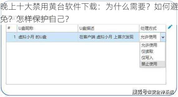 晚上十大禁用黄台软件下载：为什么需要？如何避免？怎样保护自己？