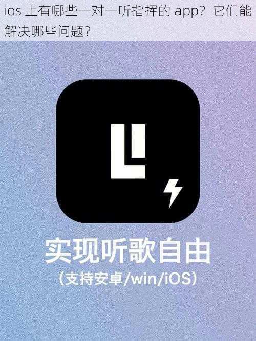 ios 上有哪些一对一听指挥的 app？它们能解决哪些问题？