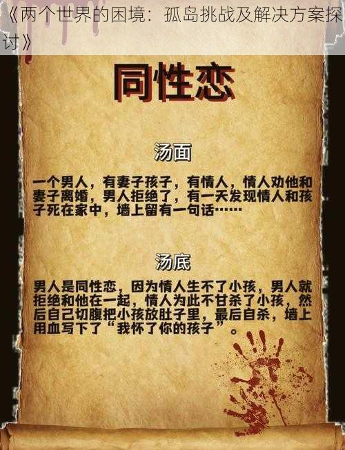 《两个世界的困境：孤岛挑战及解决方案探讨》