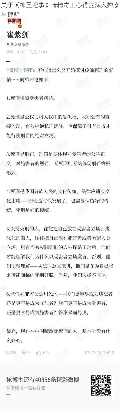 关于《神圣纪事》暗精毒王心得的深入探索与理解