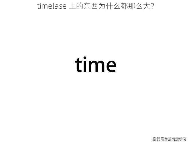 timelase 上的东西为什么都那么大？