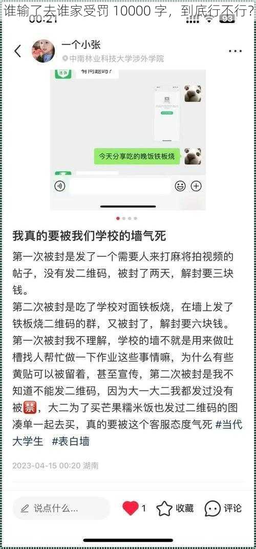 谁输了去谁家受罚 10000 字，到底行不行？