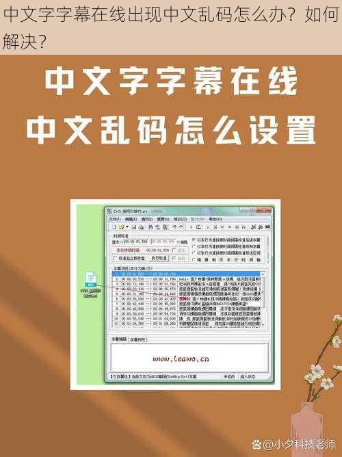 中文字字幕在线出现中文乱码怎么办？如何解决？