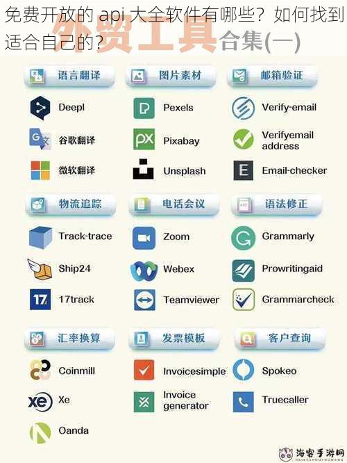 免费开放的 api 大全软件有哪些？如何找到适合自己的？