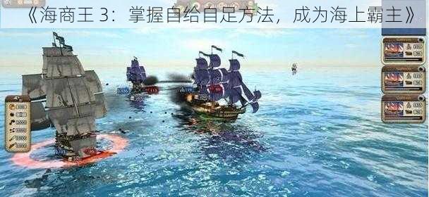 《海商王 3：掌握自给自足方法，成为海上霸主》