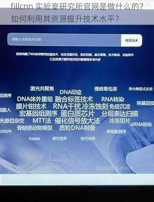 fillcnn 实验室研究所官网是做什么的？如何利用其资源提升技术水平？