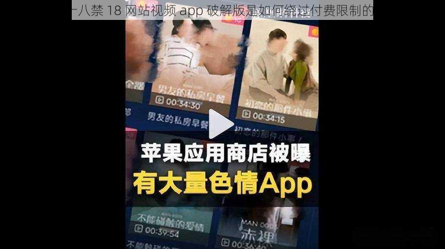 十八禁 18 网站视频 app 破解版是如何绕过付费限制的？