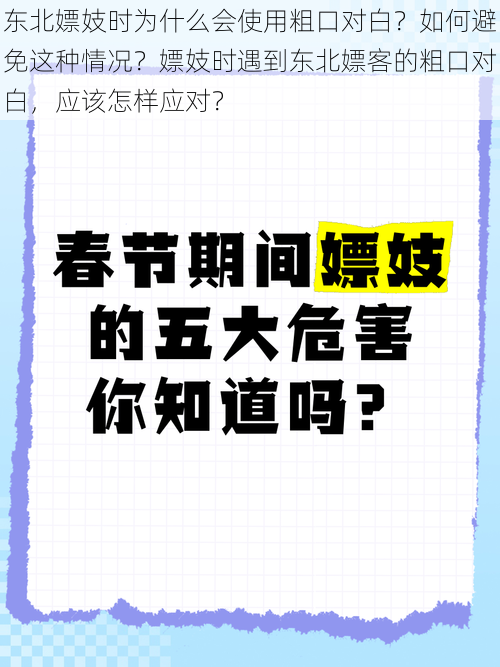 东北嫖妓时为什么会使用粗口对白？如何避免这种情况？嫖妓时遇到东北嫖客的粗口对白，应该怎样应对？