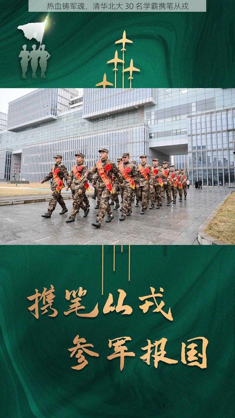 热血铸军魂，清华北大 30 名学霸携笔从戎