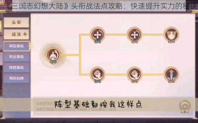 《三国志幻想大陆》头衔战法点攻略：快速提升实力的秘诀